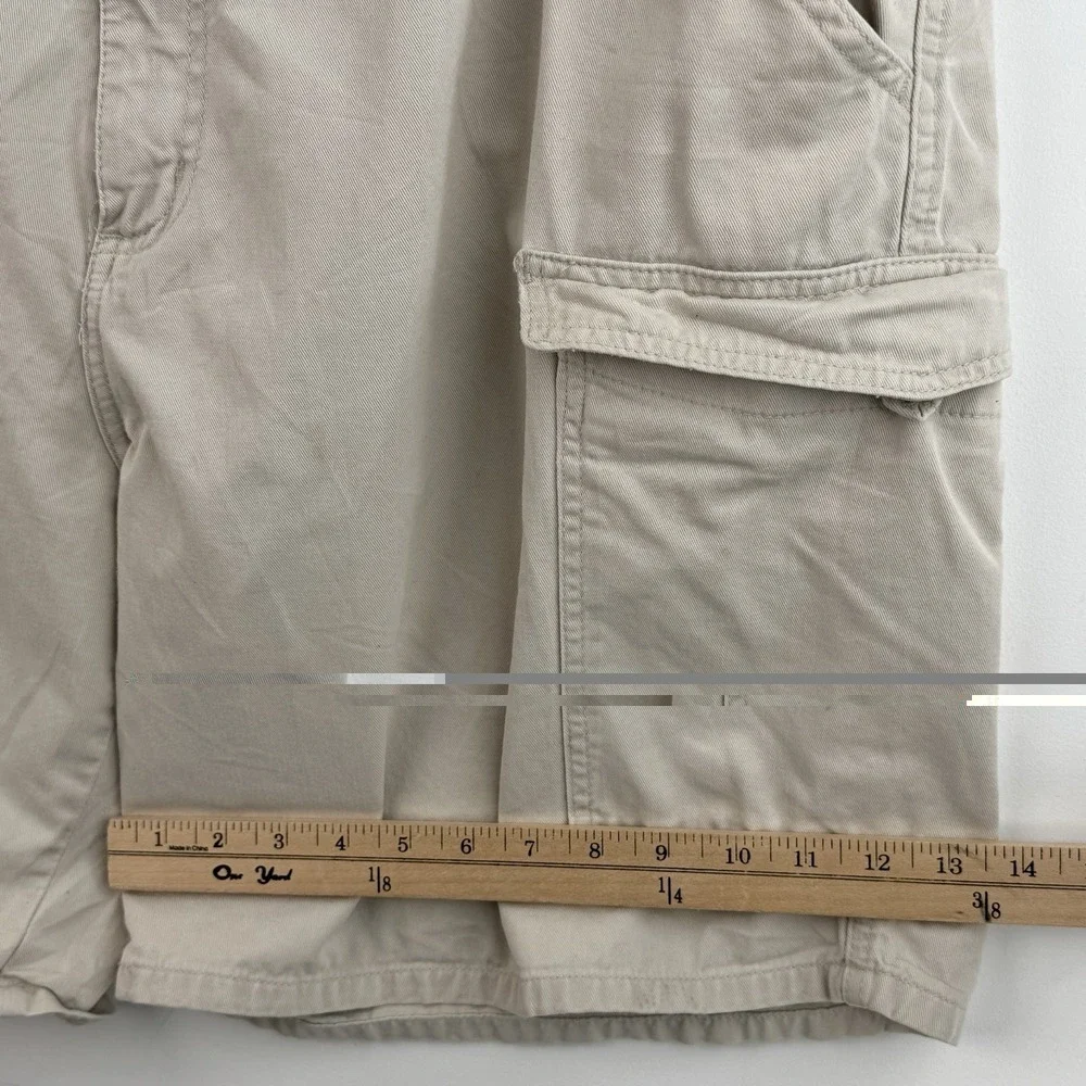 Polo Jeans Co Ralph Lauren Cargo Shorts Mens 40 Beige Utility Cotton Hiking Y2K